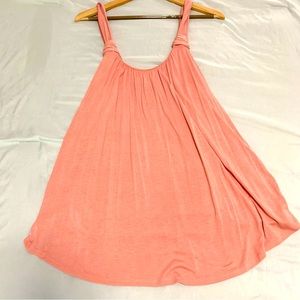 ANTHROPOLOGIE VANESSA VIRGINIA Womens Flowy Sleeveless Top Coral/Peach Size M